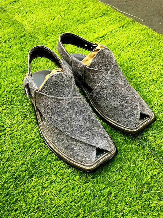 Dark Grey suede chappal