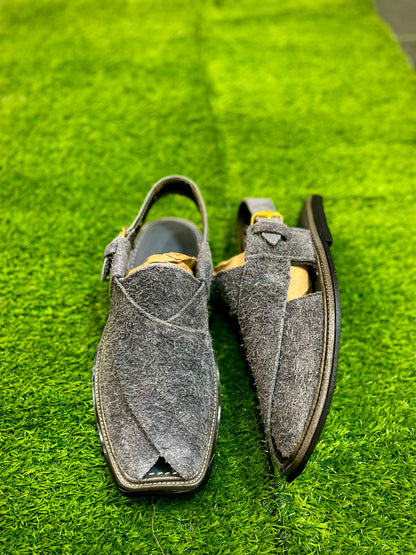 Dark Grey suede chappal