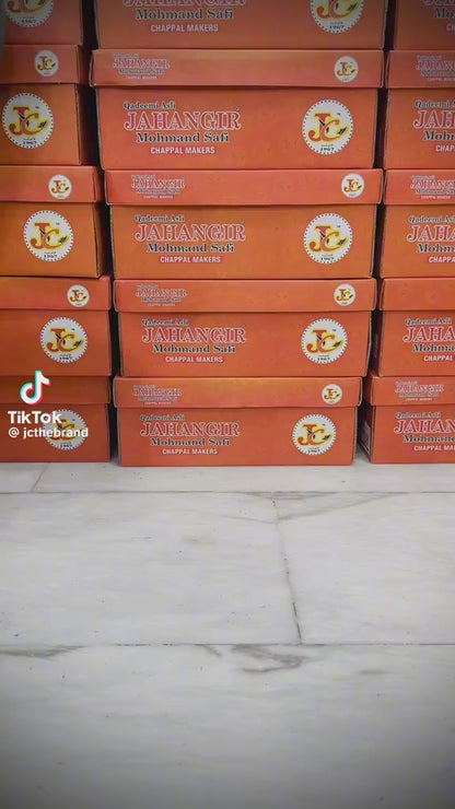 Jet black premium chappal